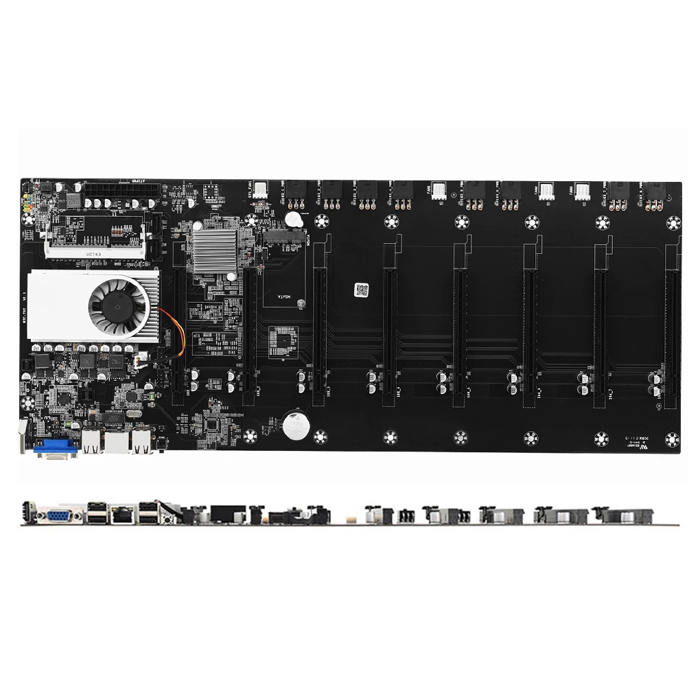 

BTC-37 добыча материнская плата SATA 3,0 8 GPU PCI-E 16X материнская плата с USB 2,0 DDR3 слота памяти компьютера Запчасти