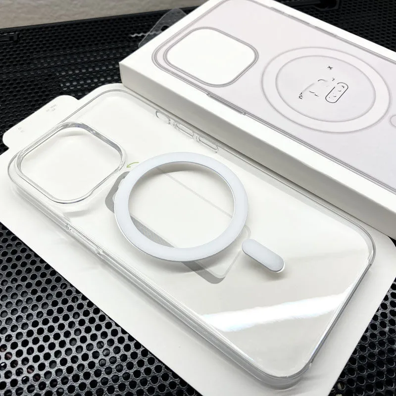 

Высококачественный прозрачный Магнитный чехол для iPhone 13, 12, 11 Pro Max, Magsaf * Magsafing, прозрачный чехол с беспроводной зарядкой для iPhone 13