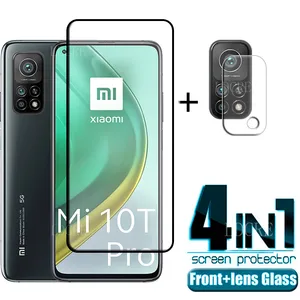 4 in 1 for xiaomi mi 10t pro glass for mi 10t pro tempered glass phone film full gule screen protector for mi 10t pro lite glass free global shipping