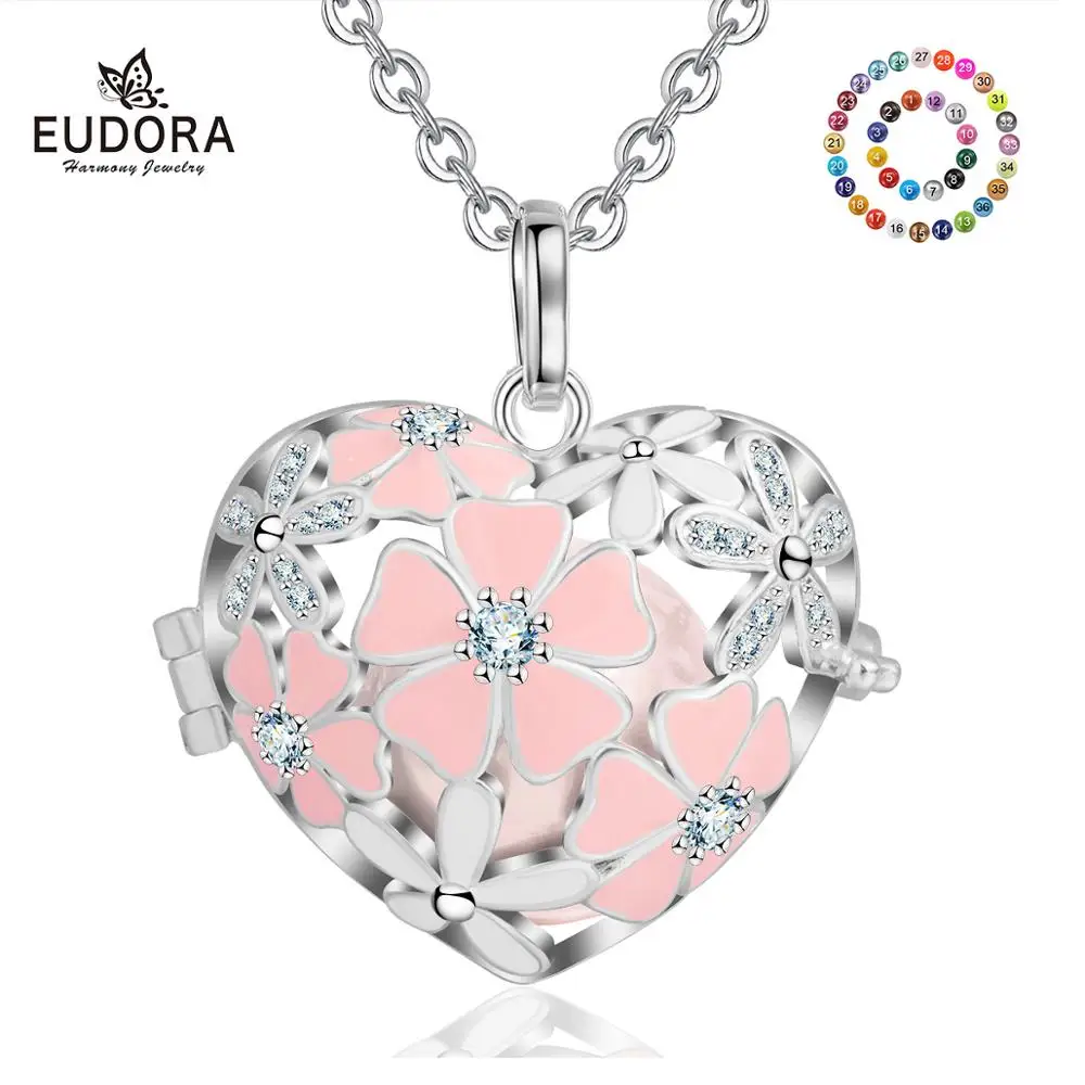 Юдора 18 мм подвеска в виде шара гармонии вишенки розовое сердце клетка медальон с