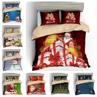 3d printed christmas bedding set kids cartoon merry christmas gift duvet quilt cover pillowcases twin queen size new year