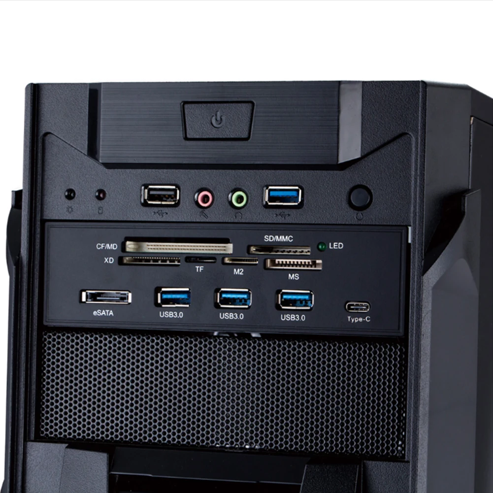 5.25 inch PC Computer Front panel All-in-1 Multifunction card reader 3ports USB3.0 USB 3.1 Support M2 MSO SD MS | Компьютеры и офис