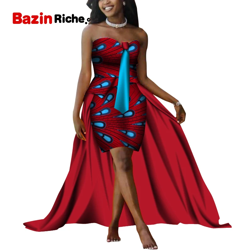 

Bride Clothing Danshiki African Clothes for Women Wedding Party Plus Size Custom Lady Clothing Sexy WY6940