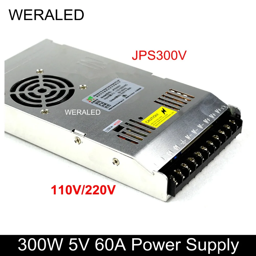 G-energy 5V 60A 300W светодиодный дисплей Источник питания JPS300V 110/220V и N300V5.0-C Поддержка 200-240V работа для P10 Светодиодный модуль дисплея