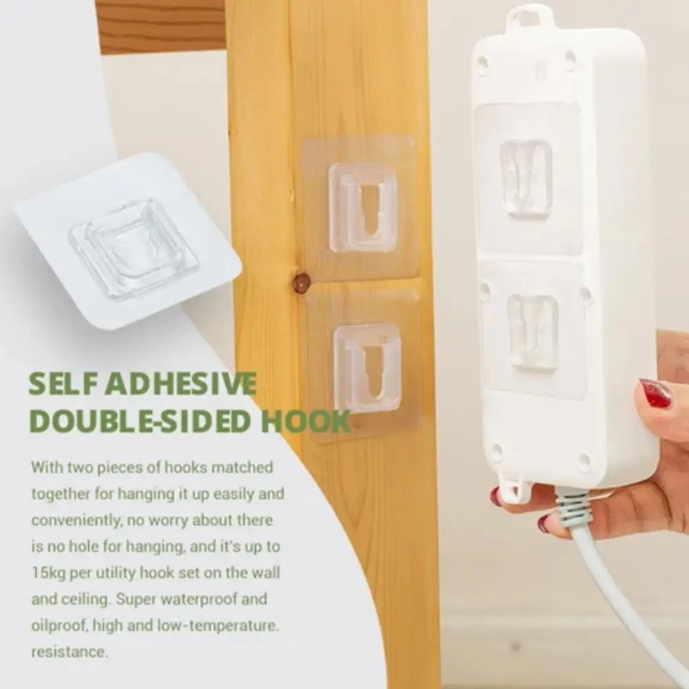 

Transparent one-sided Convenient Seamless hook sticker Plastic strong Beautiful Convenient Seamless hook sticker For sockets