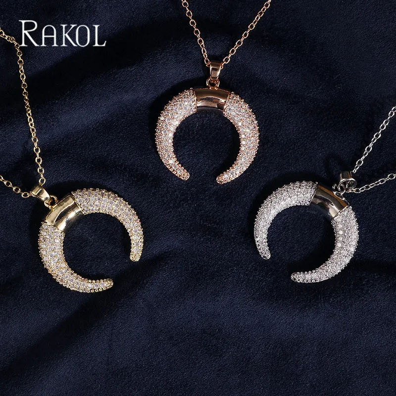 Ожерелье RAKOL с цепочкой длиной до ключиц женское украшение под розовое золото