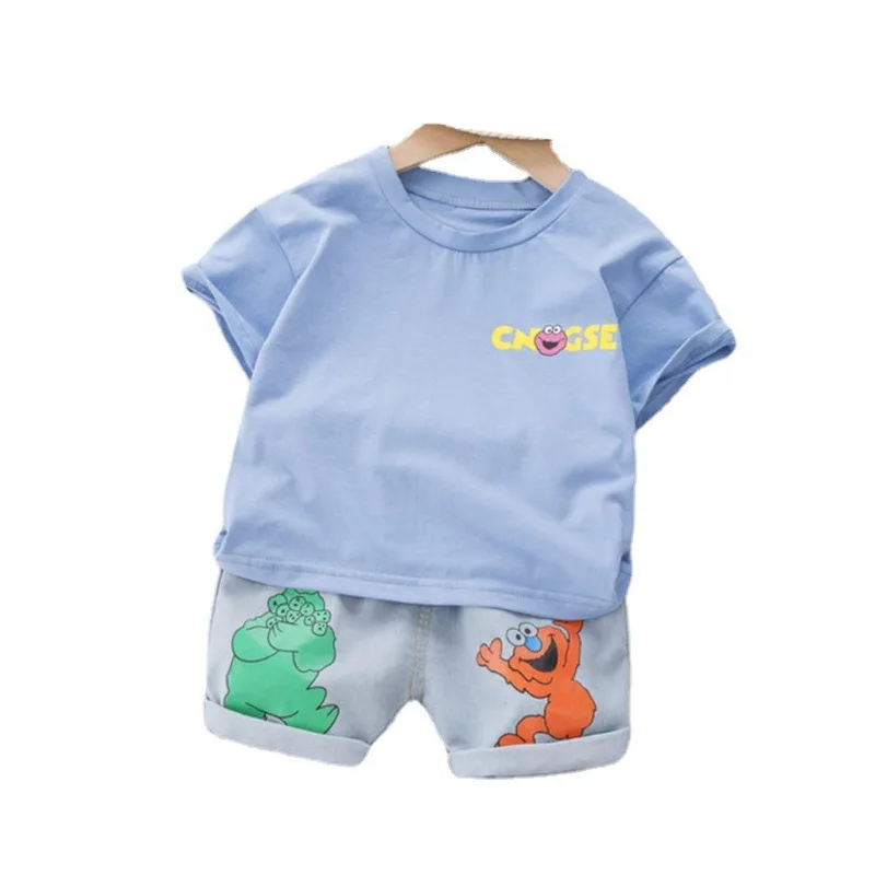 

Summer Kids Cartoon Clothes Children Boys Girls Cotton T Shirt Shorts 2Pcs/sets Kids Infant Cartoon Clothing Toddler Sportswear