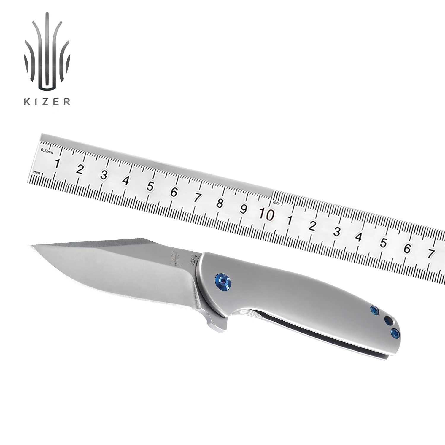 Складной карманный нож Kizer миниатюрный Урса Минор KI3472 со стальным лезвием Flipper S35VN