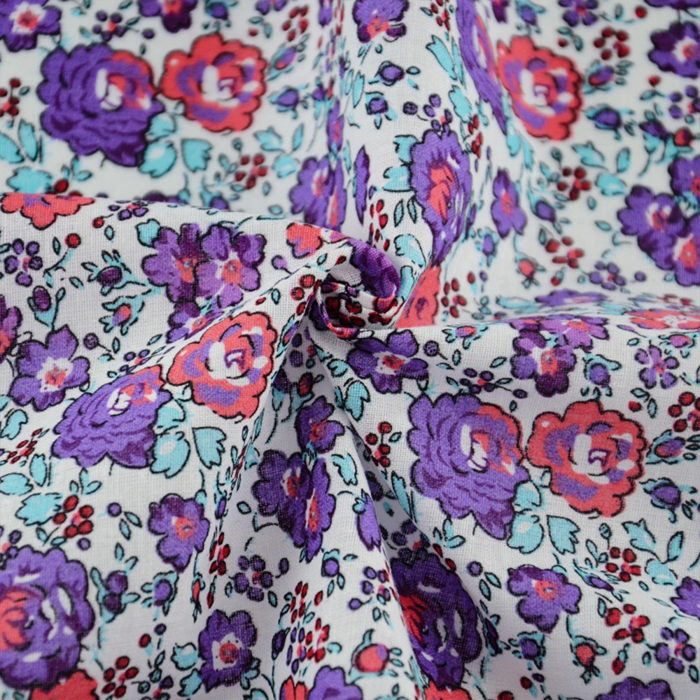 100% Cotton Plain Fabric Flowers Printed Patchwork Fat Quarter Garment Dress Tilda Doll Art Work Cloths for Geginner's Practice | Дом и