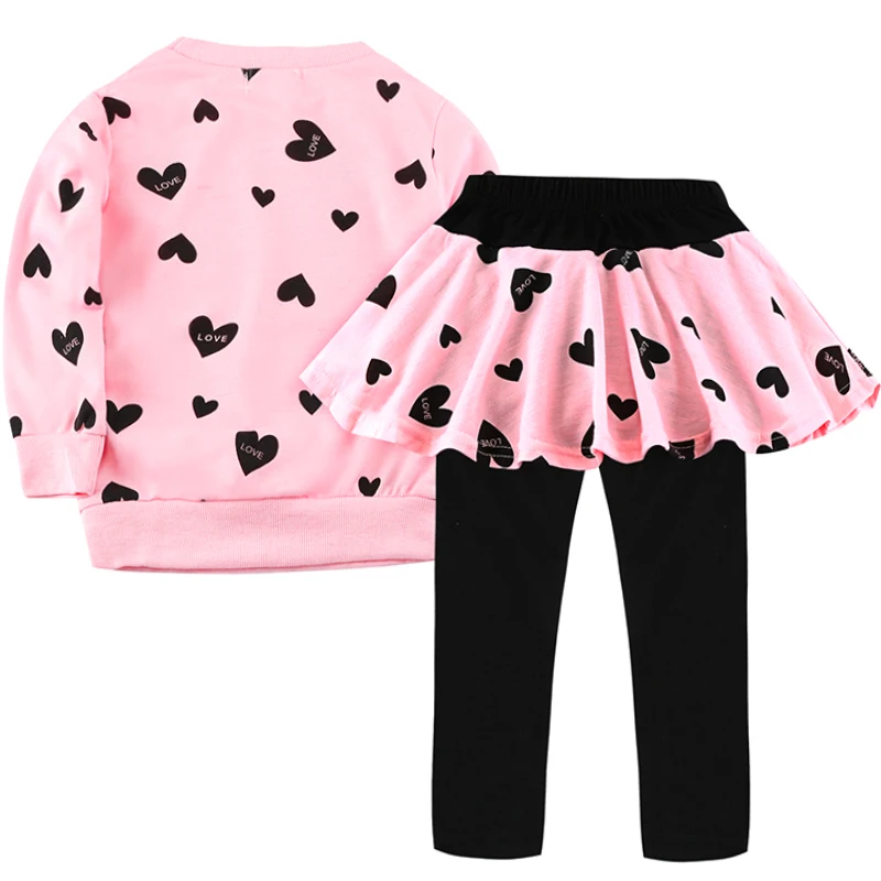 Toddler Girls Clothes kids Autumn Winter T-shirt+Pants Christmas clothes printed Outfits Sport Suit Children Clothing set |