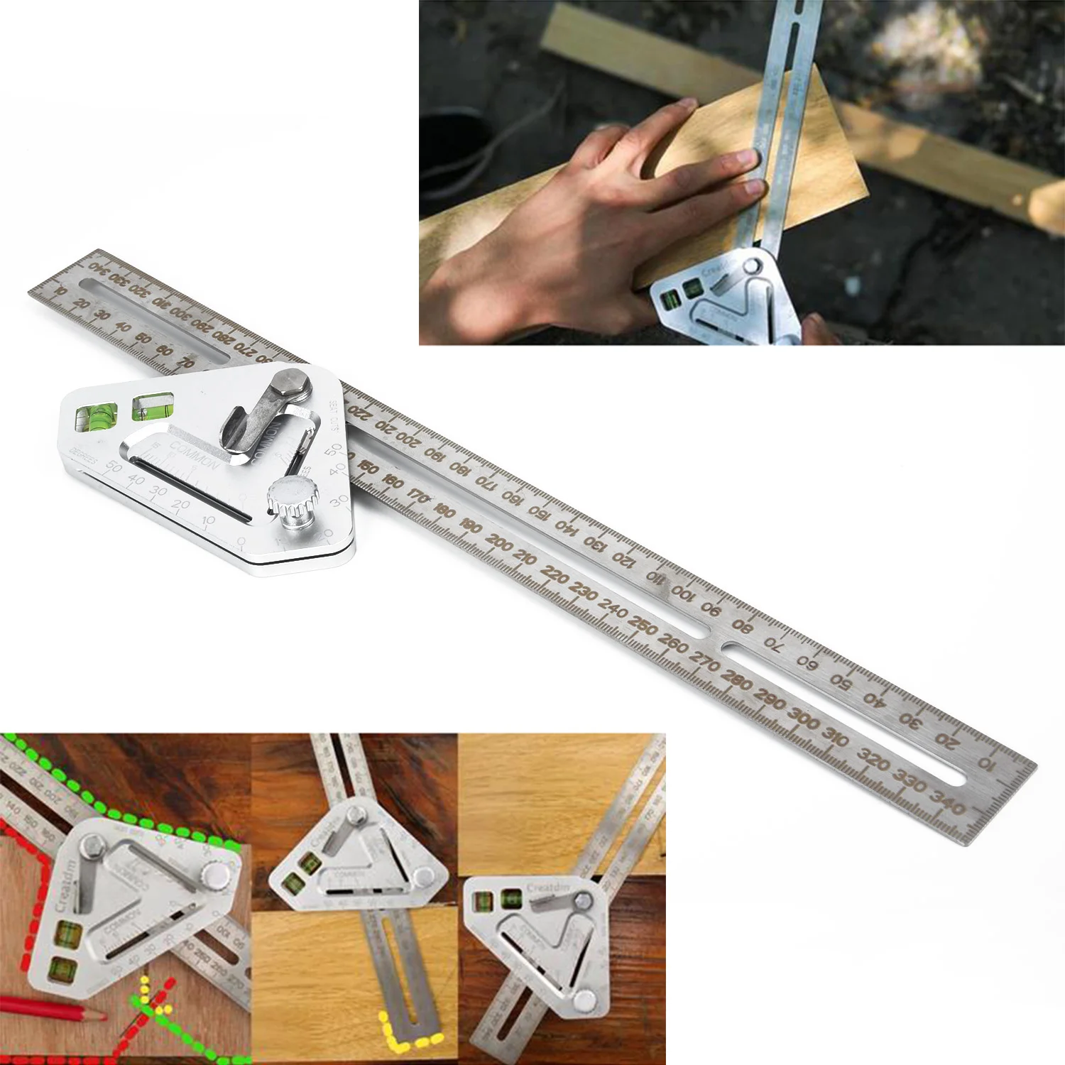 

Adjustable Angle Measuring Ruler Roof Revolutionizing Carpentry Stainless Steel Multifunction Woodworking Tool Parts
