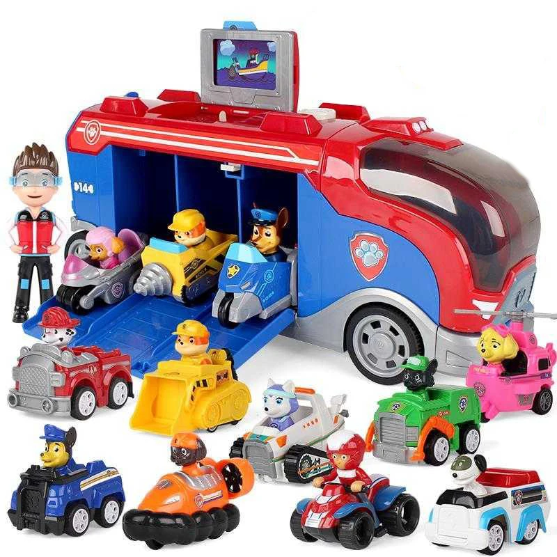 Paw Patrol Toys Set игрушечный автомобиль игрушки собака вертолет самолет Everest вытяните
