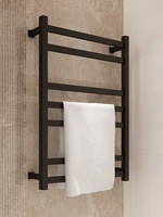 new coming modern style black electric bath towel warmer 304 stainless steel heated towel warmer bathroom towel warmer rack