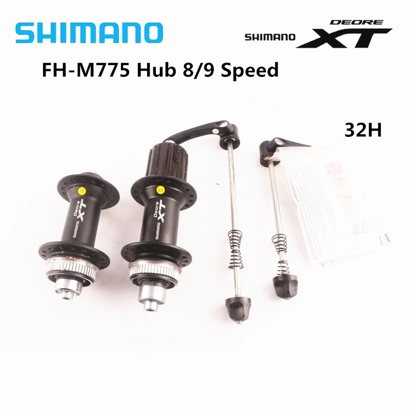 m775 Shimano XT M8000 M775 передний задний велосипед MTB Центральный замок концентратор с быстроразъемным шампуром 32H черный 8s 9s 10s 11s - Color: m775