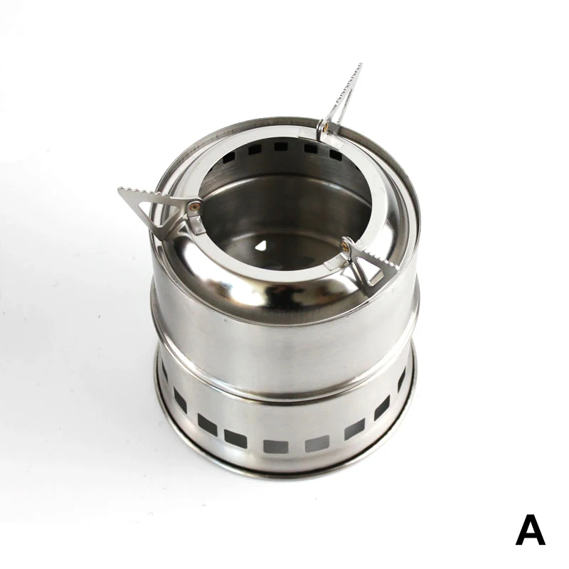 

Hot 1 Pcs Camping Lightweight Stove Foldable Windproof Wood Burning Stove for Picnic BBQ Camping PLD