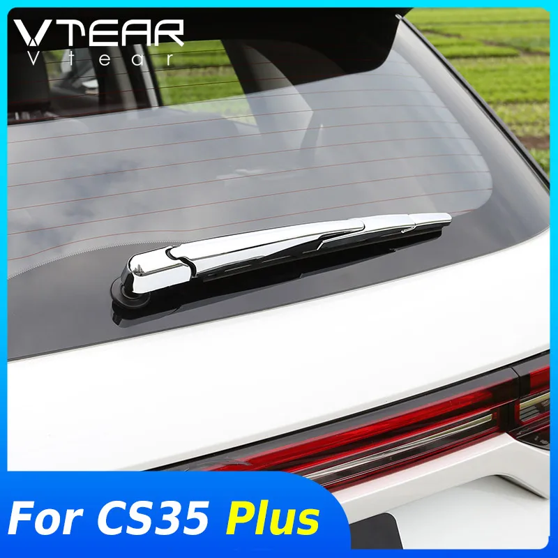 

Vtear Car rear wiper cover For Changan CS35 Plus exterior decoration car-styling trim Mouldings chrome accessories parts 2020