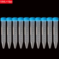 10 pack 10ml multifunctional plastic bottle transparent tube sample storage container experimental centrifuge tube plastic