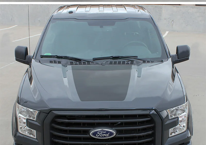 Матовая черная наклейка на капот двигателя Виниловая для Ford F150 F 150 2015 2016 2017 2018