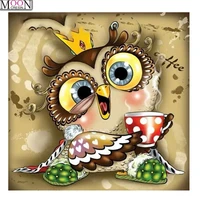 5d diy diamond embroidery colored owl diamond painting picture of rhinestonescross stitch full squareround drill painting