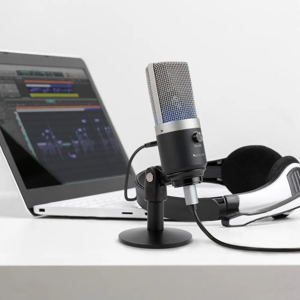 FIFINE USB микрофон для ноутбуков Mac и компьютеров для записи потокового Twitch Voice overs подкастинг для Youtube Skype K670