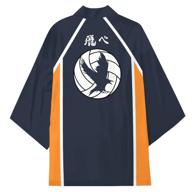 Аниме Haikyuu Miyagi Ken Shoyo Hinata Косплей костюмы кимоно Подростковая накидка Кардиган