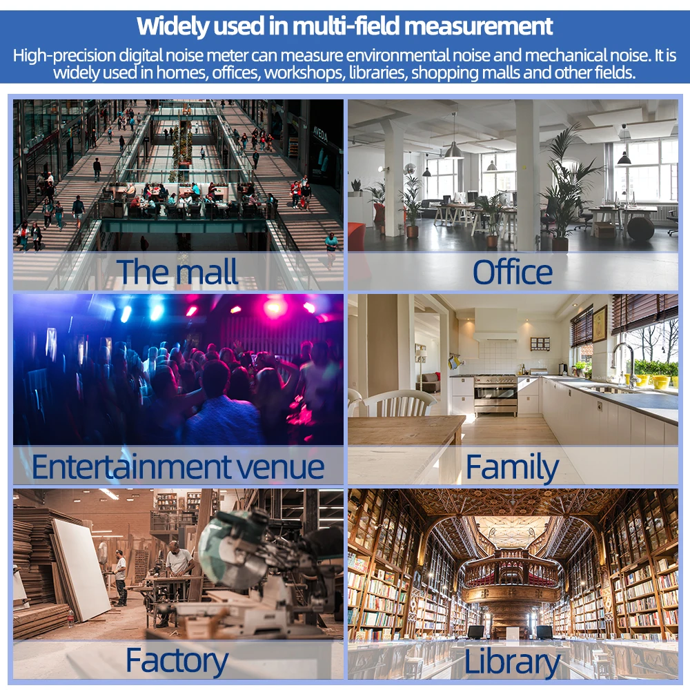 

Digital Sound Level Meter 30-130dB Noise Meter Tester Smart Sensor Noise DB Detector Analyzer with Backlight AS804 48%off