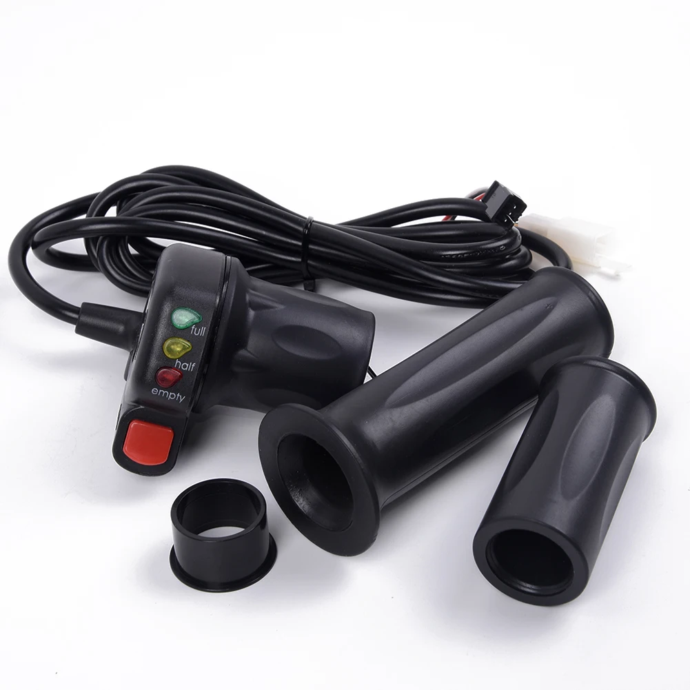 

1 Pair Of Electric Bicycle Voltage Display Throttle Universal LED Power Display Twist Throttle, Suitable For Electric Scooters