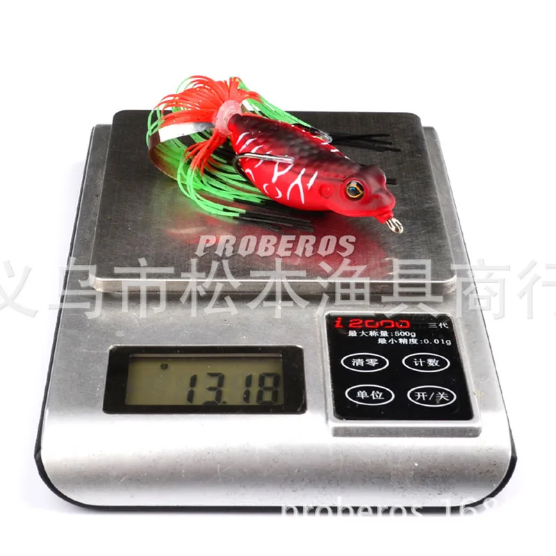 

6.35cm/13.81g Frog Soft Bait Fishing Lure Silicone Bait with Beard Anti-winding Artificial Bait Floating Bait Accessories