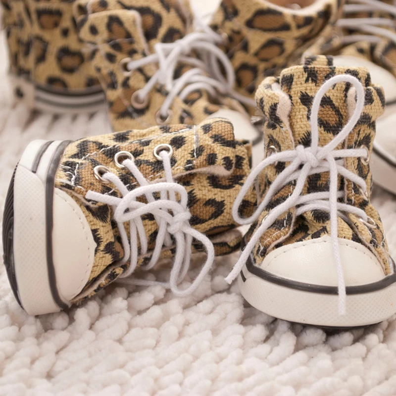 4 шт./компл. обувь для собаки питомец ботинки повседневная леопардовая