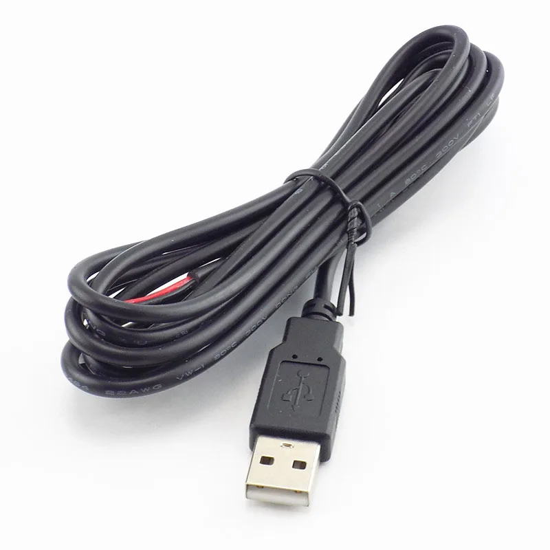 5V USB 2.0 2 Pin Wire diy usb Male Jack Connector Cable Power Charge Extension Cord 0.3m/1m/2m Adapter | Обустройство дома