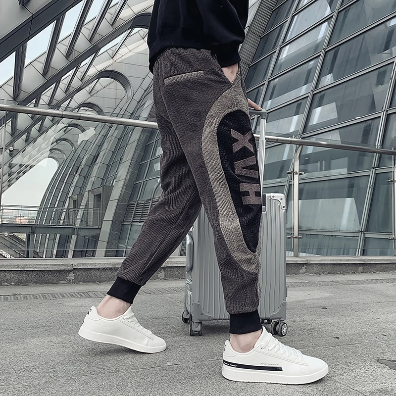 

Men's Winter Trousers, Thick Cotton Trousers with Polar Lining and Zipper Pockets, Black and Grey, Elastic, Casual 2020