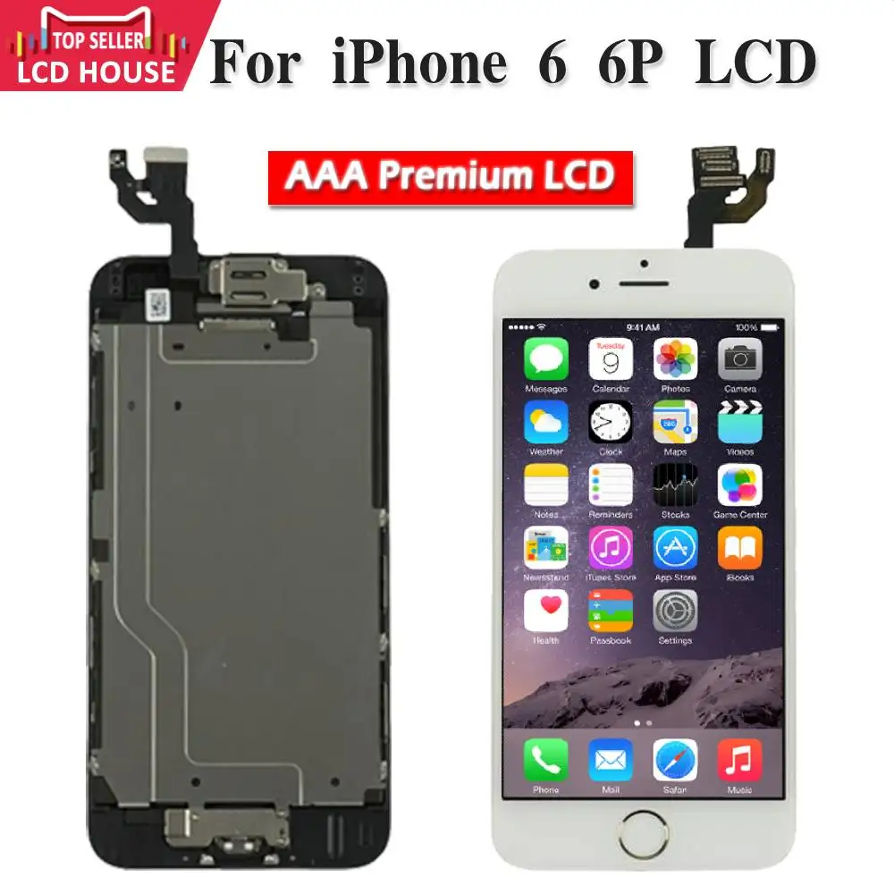 Полный комплект ЖК дисплей для iPhone 6 6plus сенсорный экран Кнопка возврата