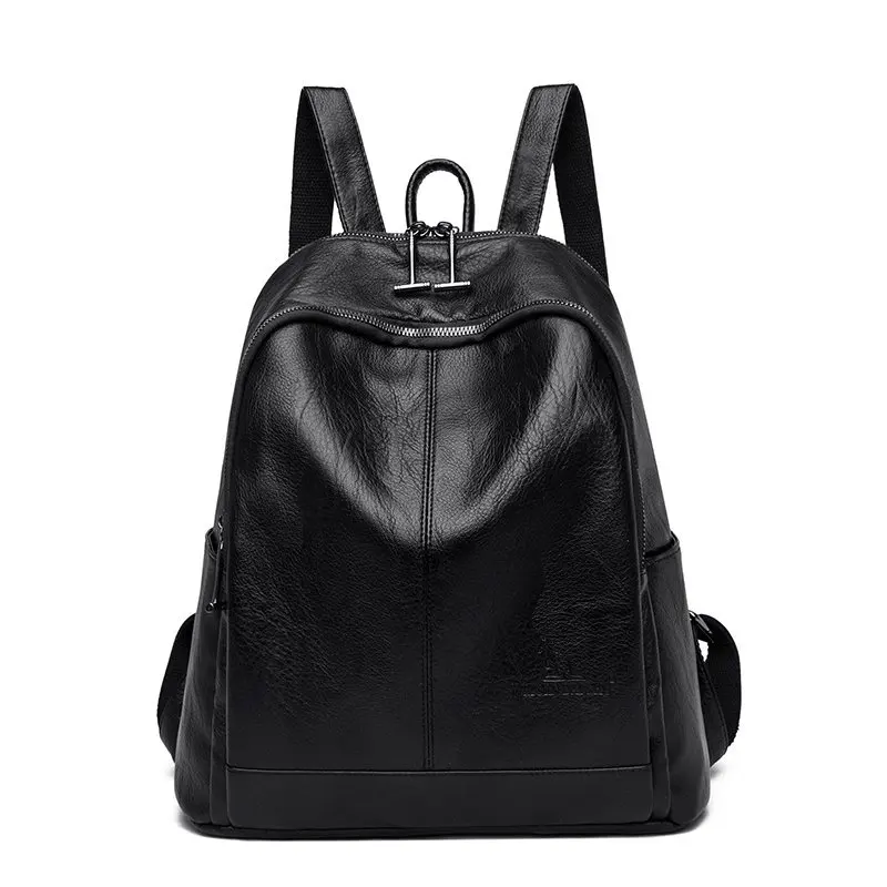 

New Women Leather Backpacks High Quality Female Vintage Mochilas For Girls School Bag Travel Bagpack Ladies Sac A Dos Back Pack
