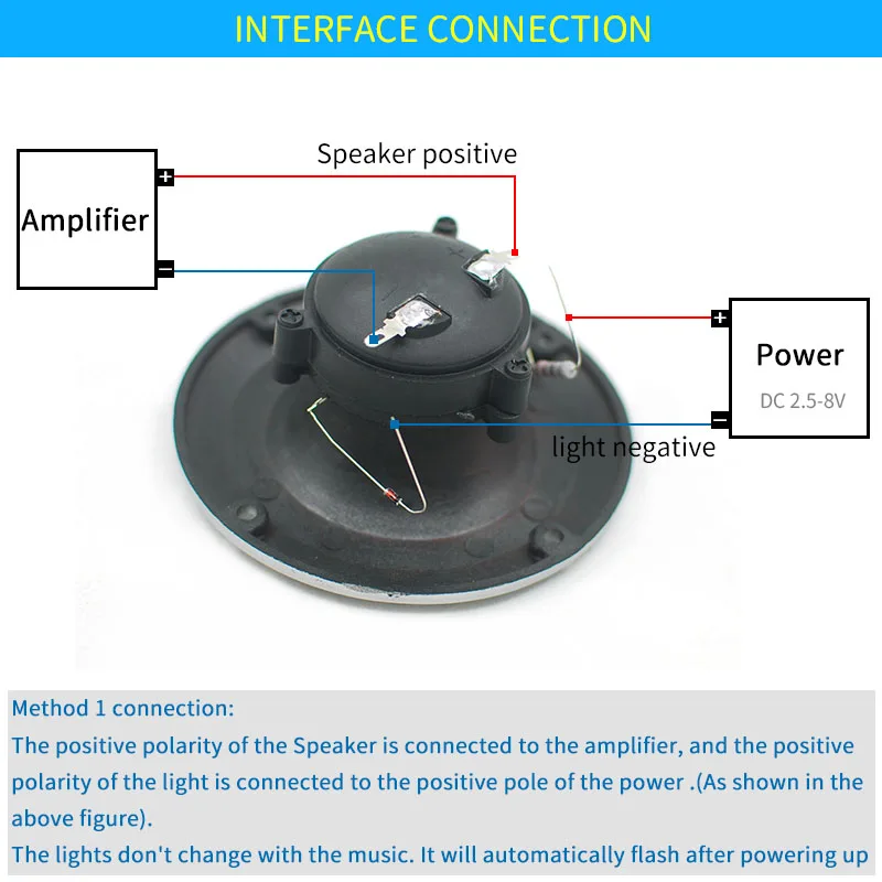 4 дюймовый цветной мигающий Высокочастотный динамик UNISIAN с музыкальным