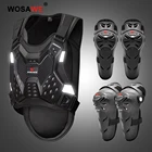 Защитная накладка WOSAWE для мотогонок, защита на колено для езды на мотоцикле, налокотники для езды на мотоцикле, бронированный нагрудный фиксатор