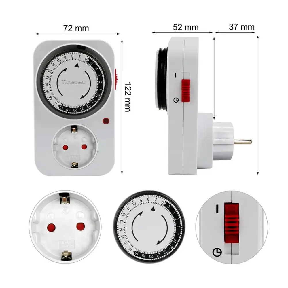 Mechanical 24hour 16A 230V Timer Switch Plug | Инструменты