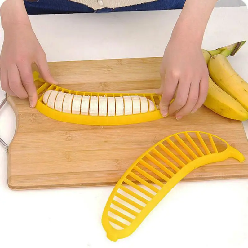 

1pc Creativity Banana Slicer Cutter Fruit Vegetable Salad Maker Practical Chopper Cooking Tools Kitchen Gadgets Accessories