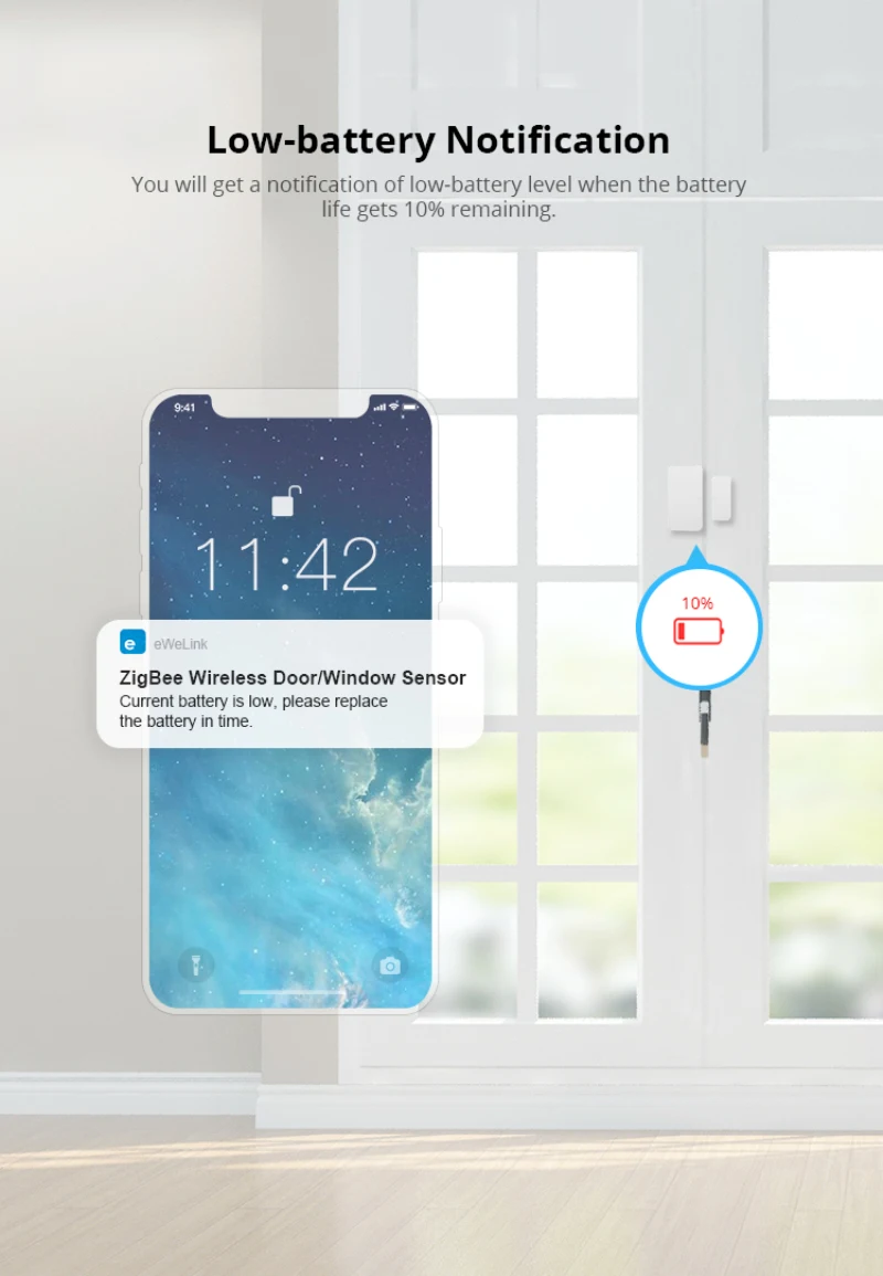 

SONOFF SNZB-04 ZigBee Temperature And Humidity Sensor Real Time Notification E-WeLink App Smart Home Work With SONOFF ZBBridge
