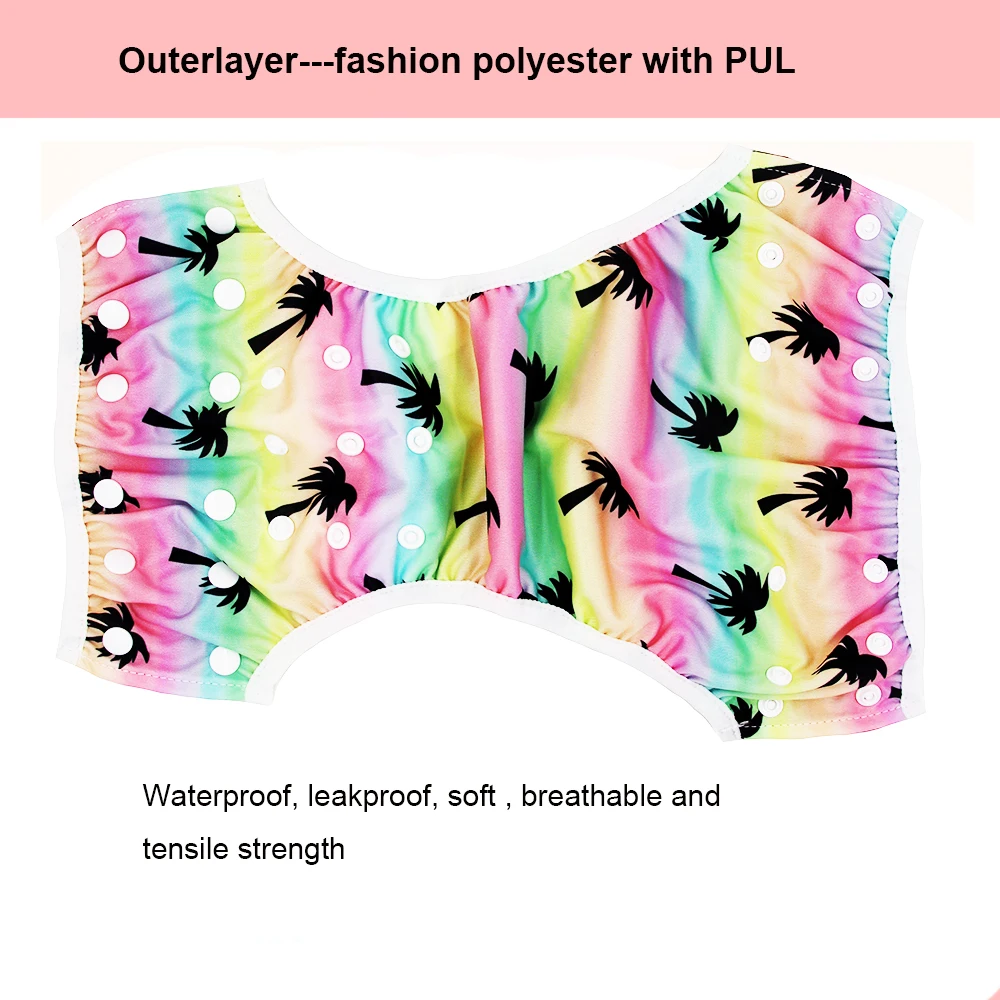 Многоразовая одежда для купания маленьких девочек ПУЛ Водонепроницаемый