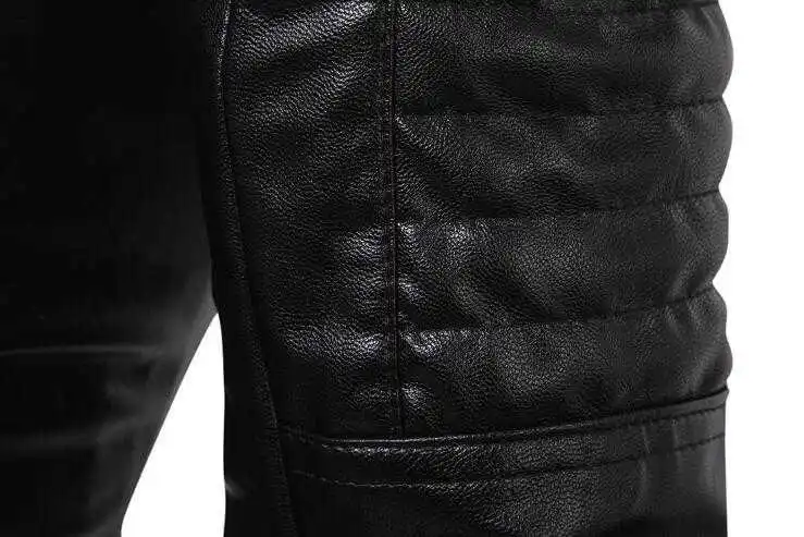 

Hot Fashion mannen Leren Jassen Faux Jas Koreaanse Stijlvolle Slim Fit Jassen Heren punk motorfiets lederen jassen Voor Mannen