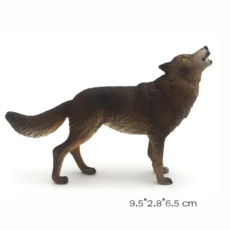 Экшн фигурки диких мини животных игрушки дерево цветок волк олень кенгуру для