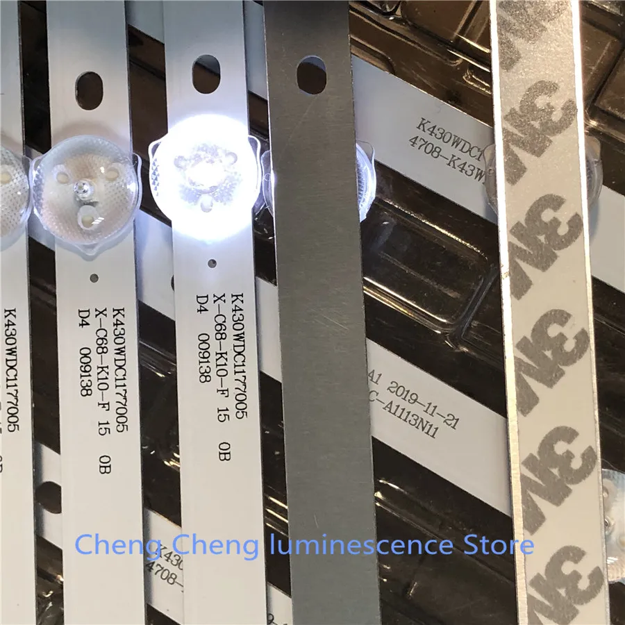 8 шт./лот для K430WDC1 A1 4708-K43WDC-A1113N11 43BDL4012 светодиодный ная панель 3LED 39 см 6 в 100% Новинка 4