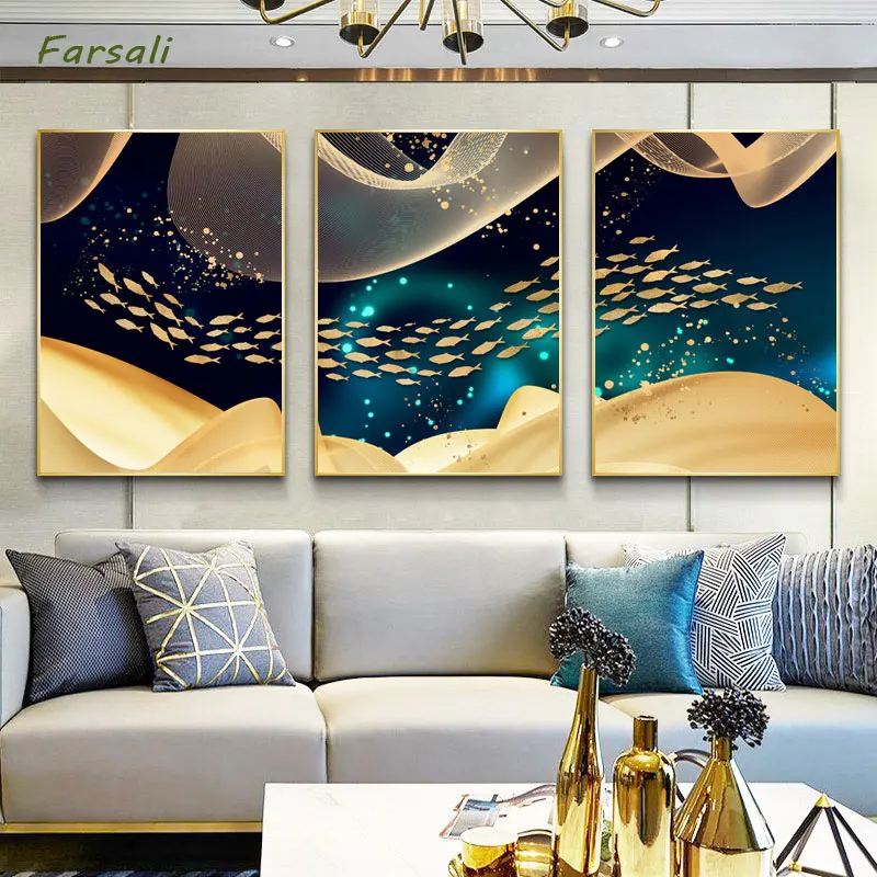 Простой светильник роскошный абстрактный холст картина скандинавские плакаты