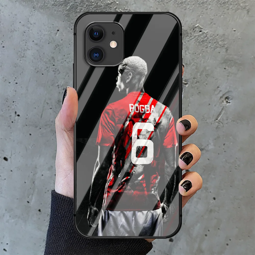 

Paul Pogba 6 soccer Phone Tempered Glass Case Cover For IPhone 6 6S 7 8 11 12 X Xr Xs Se 2020 Pro Max Plus Mini Coque Pretty