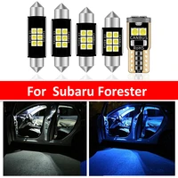 10pcs car white interior led light bulbs package kit for 2009 2017 2018 2019 subaru forester map dome trunk lamp iceblue