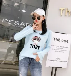 Милая футболка с мультяшным принтом для женщин сезон весна лето новый стиль