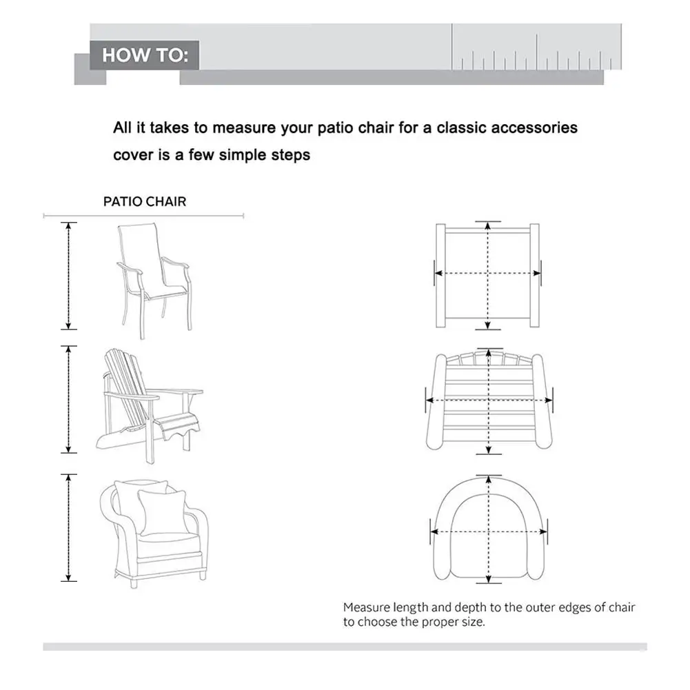 

Patio Chair Covers Waterproof Dustproof Cover Furniture Protector For Balcony Garden Multi-functional Cover For All Seasons