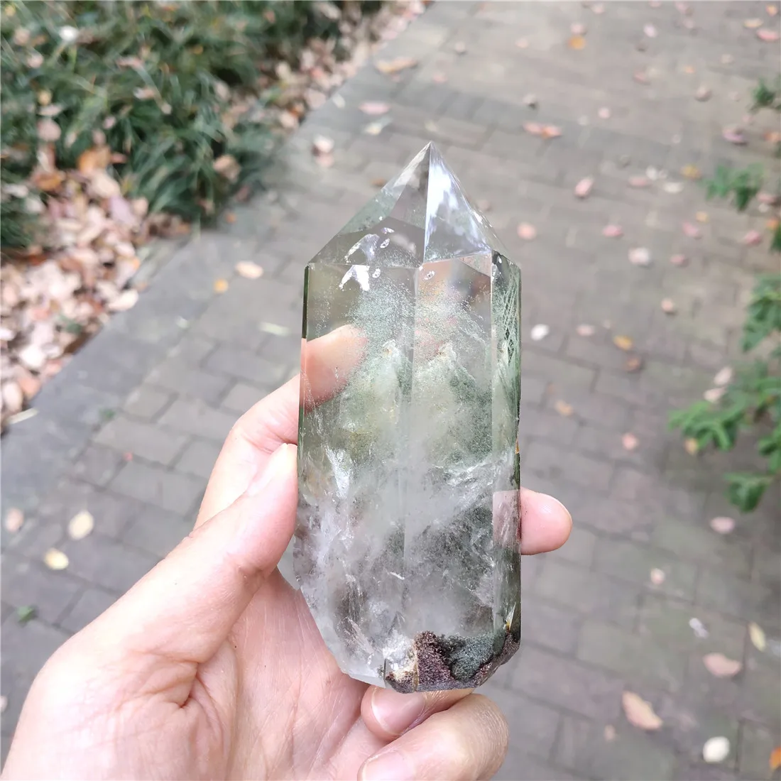 Phantom Himalaya Кристалл башня камень остров кристаллы Wicca Декор натуральный призрак кварц рейке исцеление хрустальные часы Пьер Ислан чакра