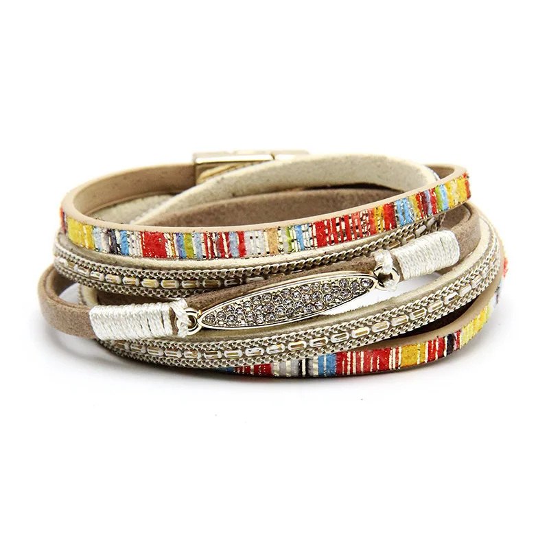 

Popular Bohemian Ornament Retro Hand Weaving Bracelet Original Leather Alloy