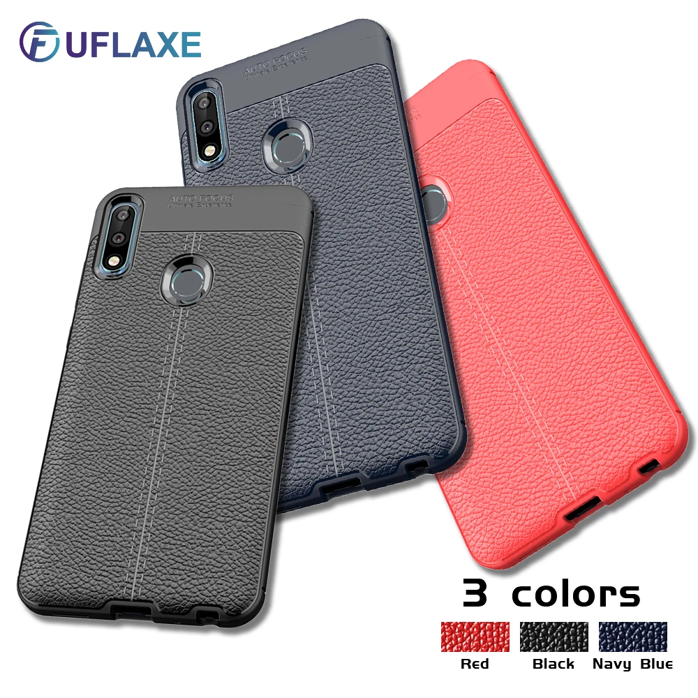 

UFlaxe Soft Silicone Shockproof Case for Asus Zenfone Max Pro M2 ZB631KL Litchi Texture Ultra-thin Cover